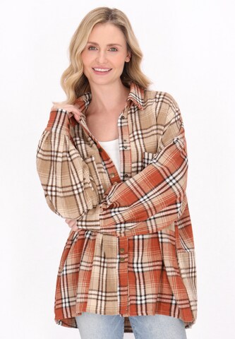 Veste mi-saison usha BLUE LABEL en marron : devant