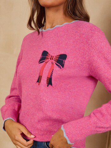 love & roses Pullover in Pink