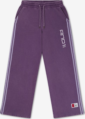 Regular Pantaloni de la AND1 pe mov: față