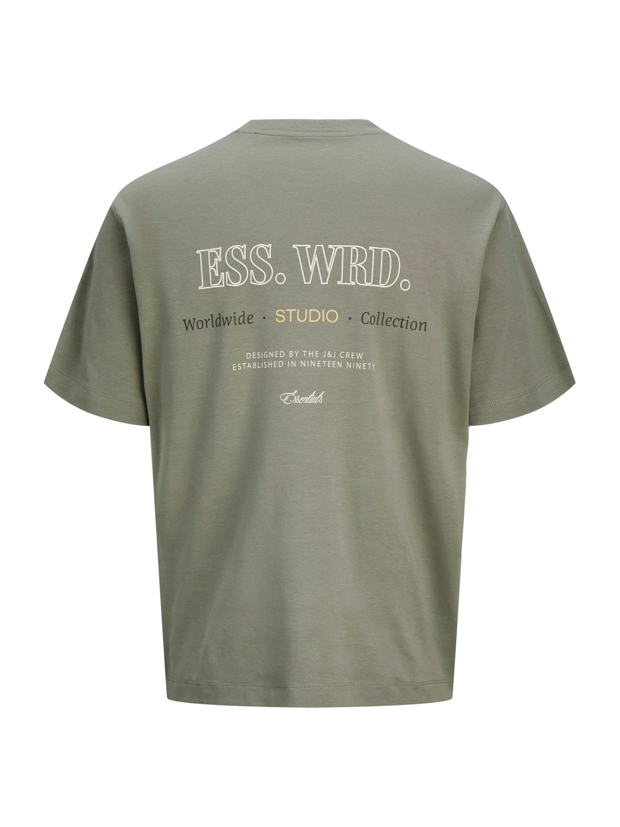 Jack & Jones Plus Тениска 'JJEURBAN EDGE STUDIO' в сиво