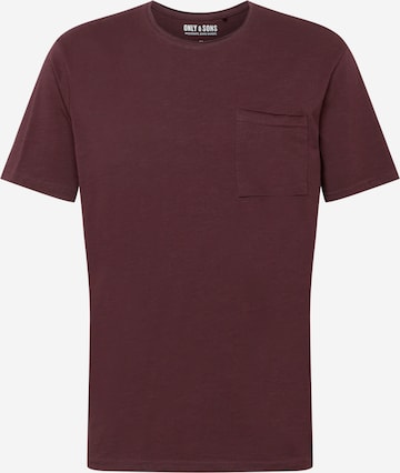 Only & Sons T-Shirt 'Roy' in Braun: predná strana