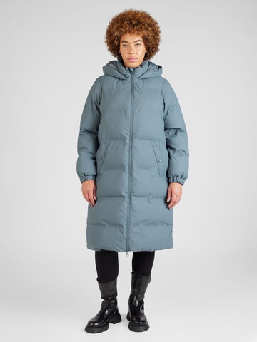 Vero Moda Curve Wintermantel 'NOE' in Blauw: voorkant