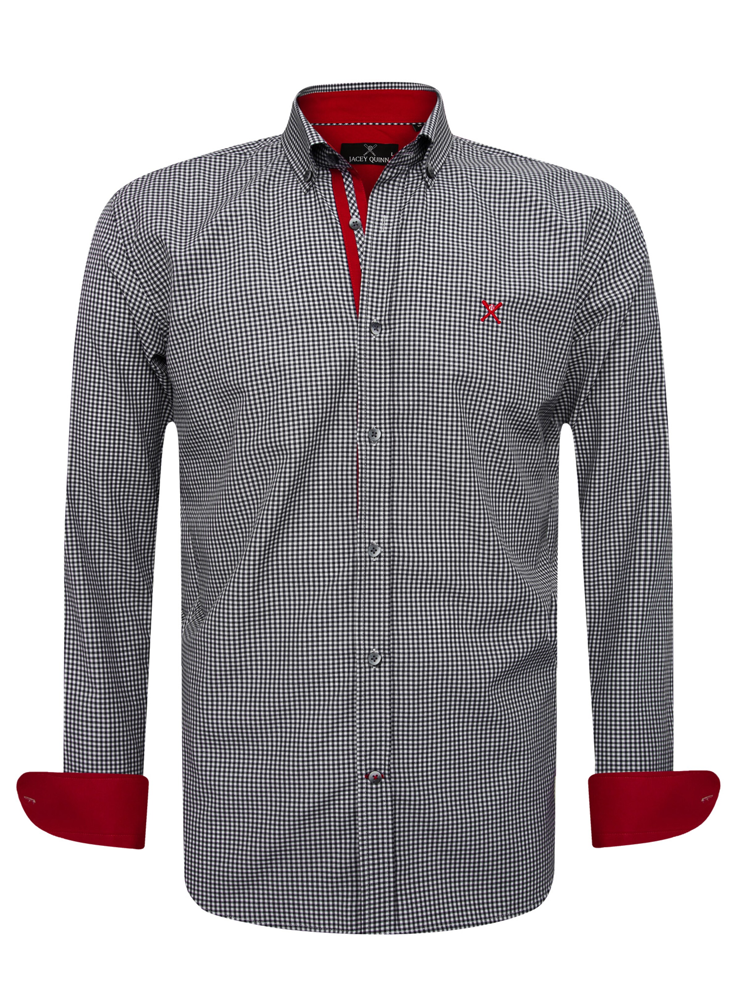 Jacey Quinn Regular fit Πουκάμισο σε μαύρο: μπροστά