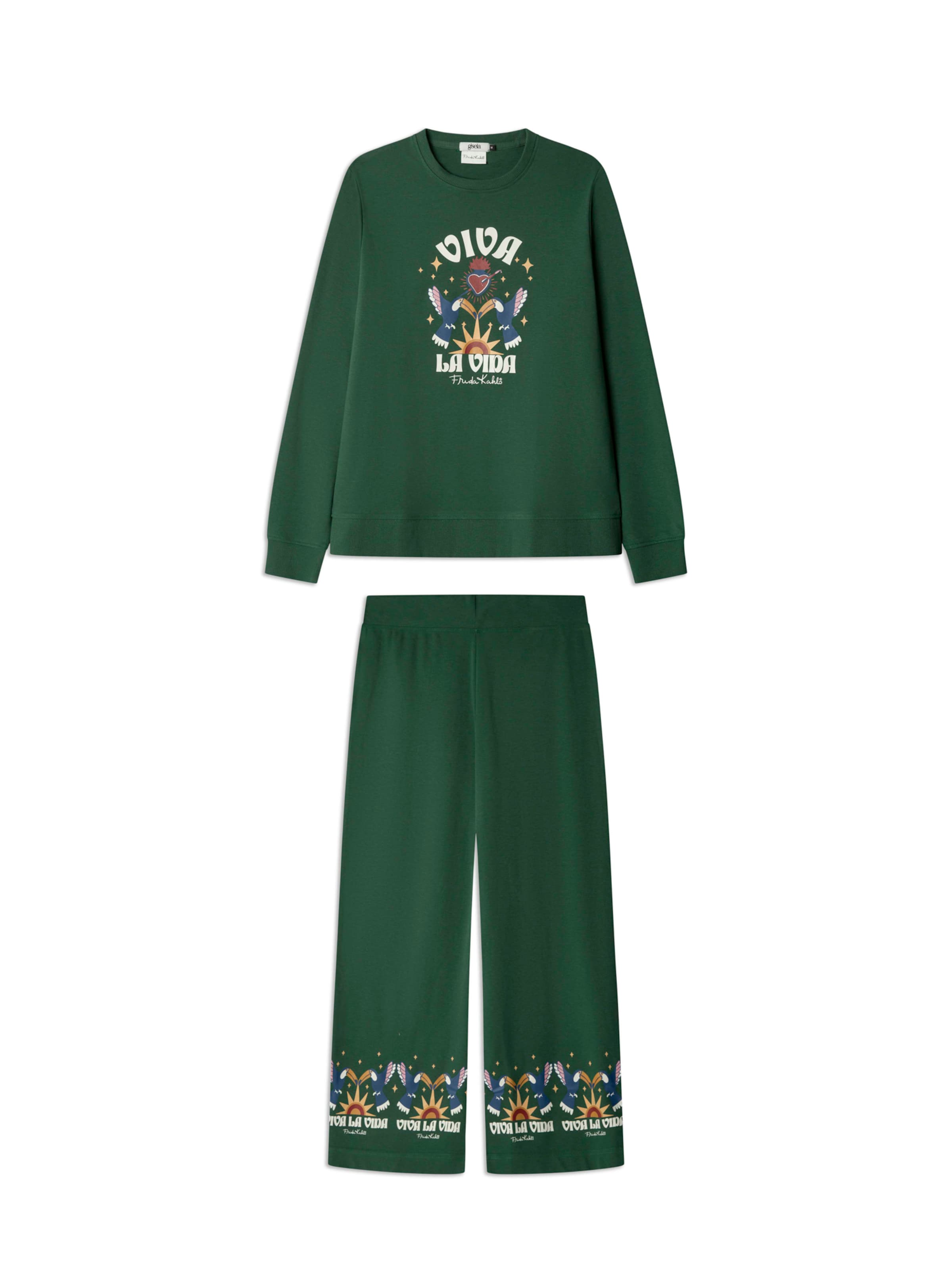 Gisela Pižama | zelena barva: sprednja stran