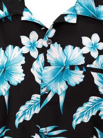 Maglietta 'Mono Flowers' di King Kameha in blu