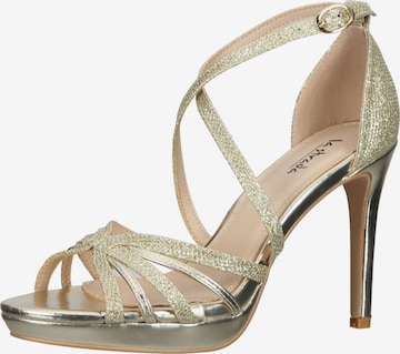 LA STRADA Strap Sandals in Gold: front