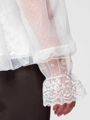 Ombre Blouse in Wit