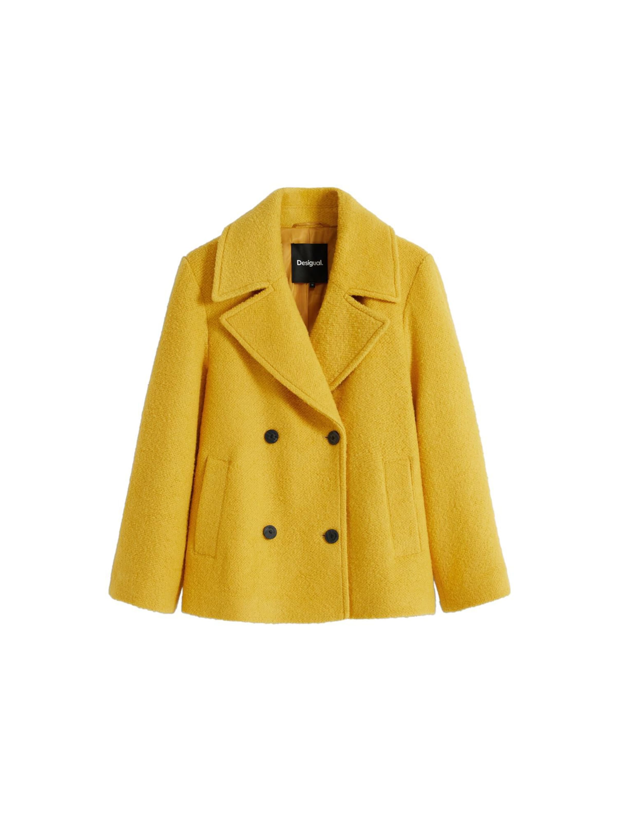 Desigual Зимнее пальто в Желтый: спереди