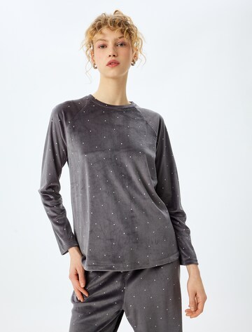 Koton Pajama Shirt in Grey: front