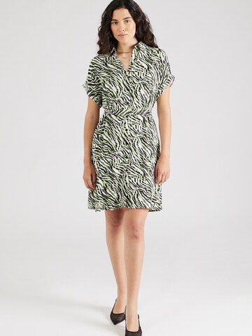 FREEMAN T. PORTER Blousejurk 'Raffia' in Groen: voorkant