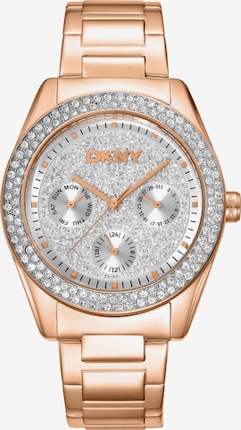DKNY Analog watch 'Chambers Multi Glitz' in Pink: front