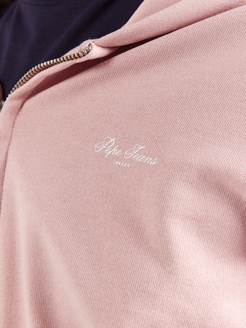 Pepe Jeans - Sudadera con cremallera en rosa