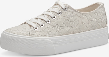 Baskets basses TAMARIS en beige : devant