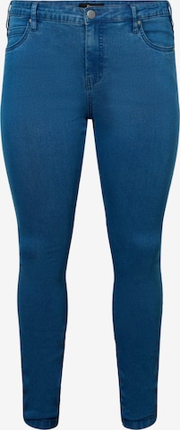 Slimfit Jeans 'AMY' di Zizzi in blu: frontale