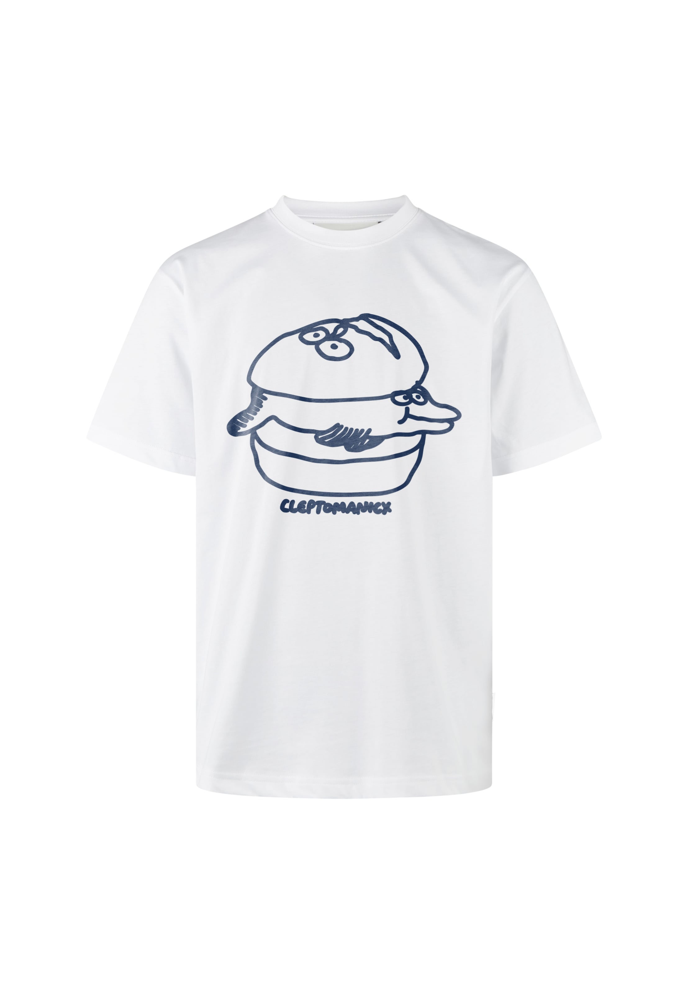Cleptomanicx Shirt 'Fischburger' in White: front