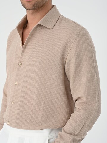 Antioch Regular fit Button Up Shirt in Beige