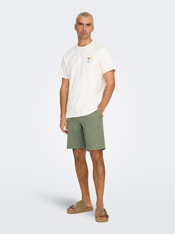 Only & Sons - regular Pantalón chino 'ONSCAM' en verde