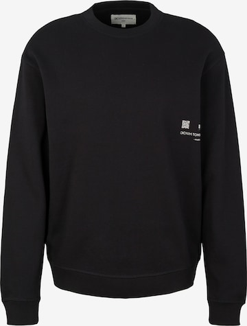 TOM TAILOR DENIM - Sweatshirt em preto: frente