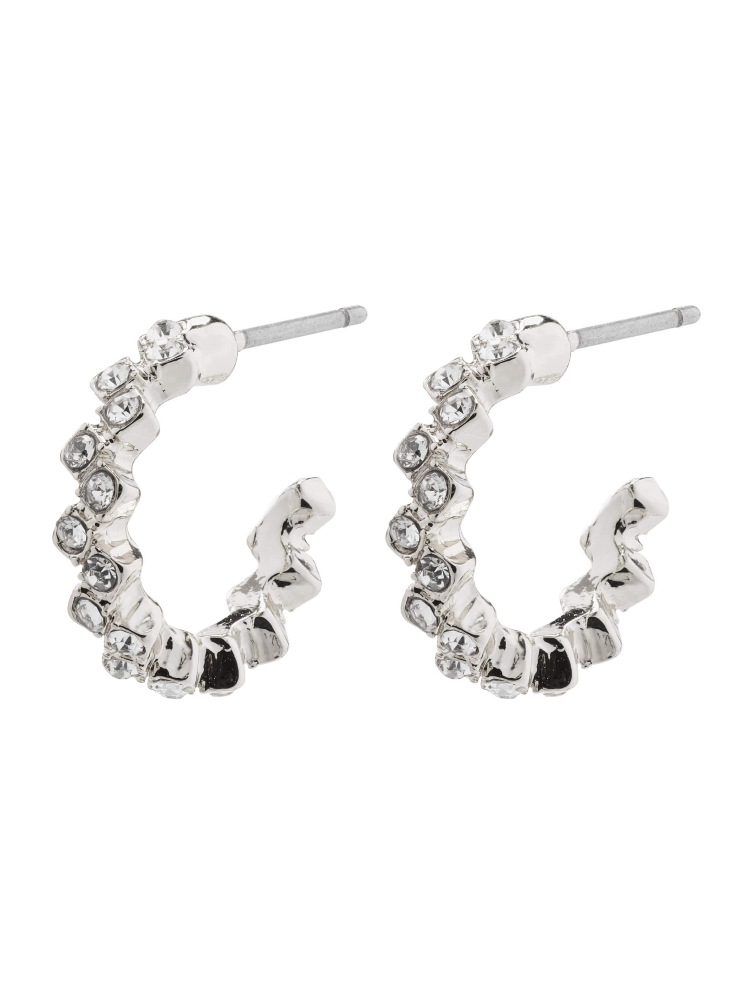 Cercei 'ESTER' de la Pilgrim pe argintiu: față