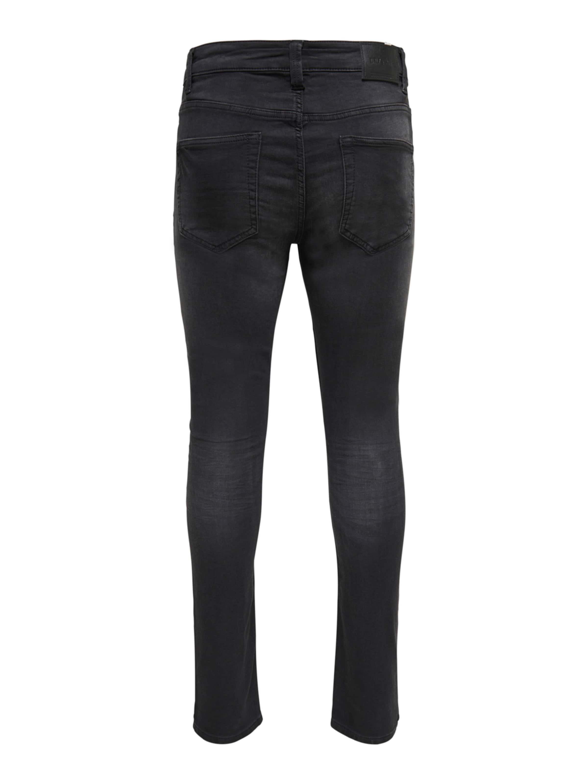 Only & Sons Слим фит Дънки 'Loom' в черно