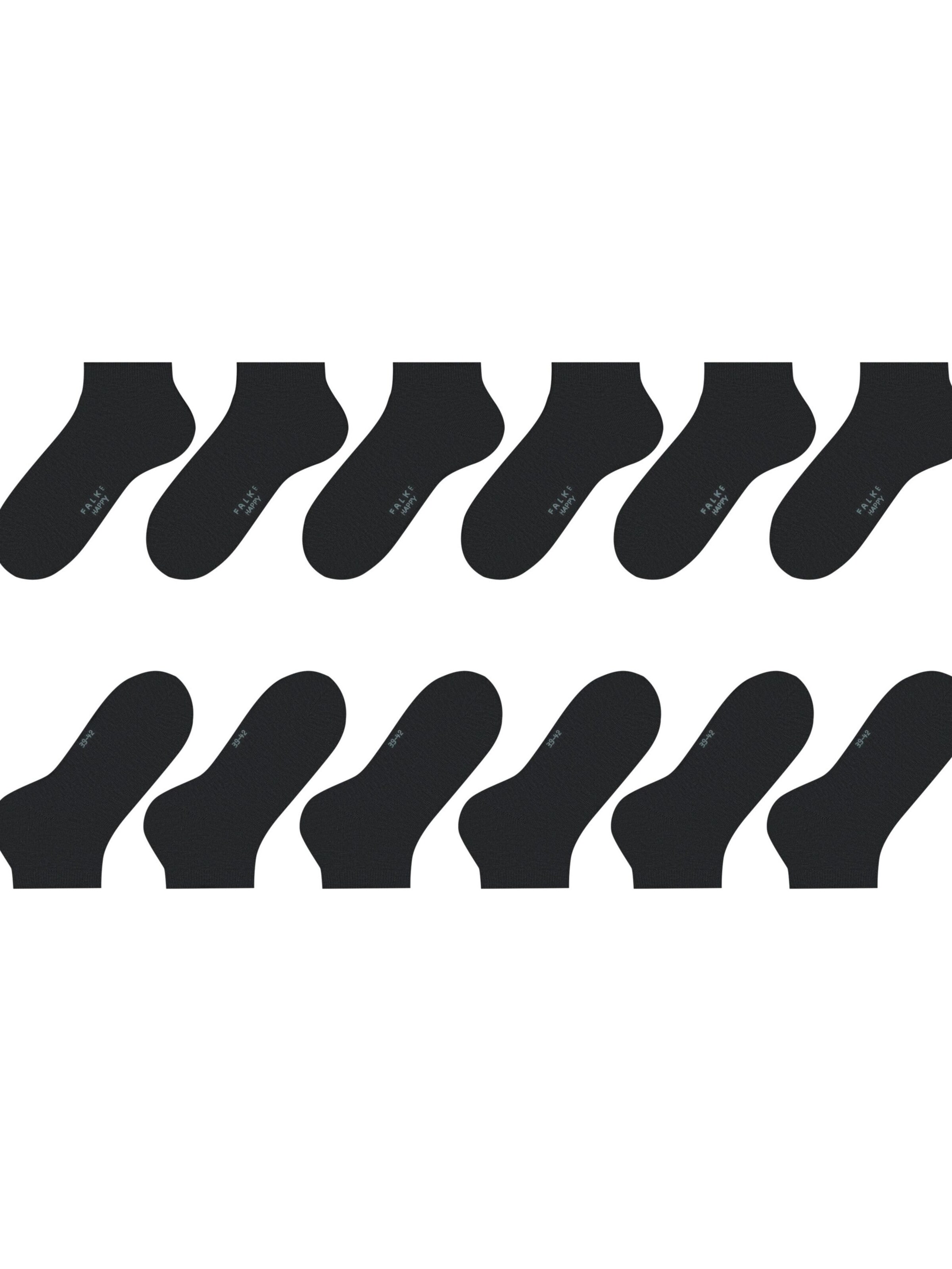 FALKE Socks 'Happy 6-Pack' in Black