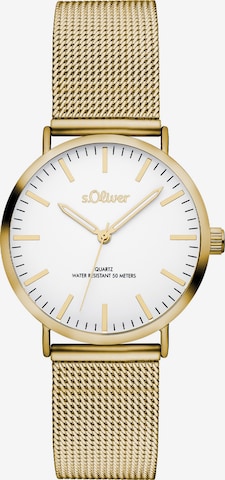 s.Oliver Analoguhr in Gold: Vorderseite