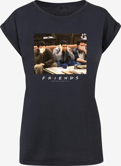 ABSOLUTE CULT T-shirt 'Friends - Three Wise Guys' en beige / bleu marine / marron / blanc, Vue avec produit