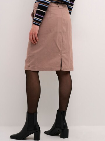 Cream Skirt 'Carva' in Brown