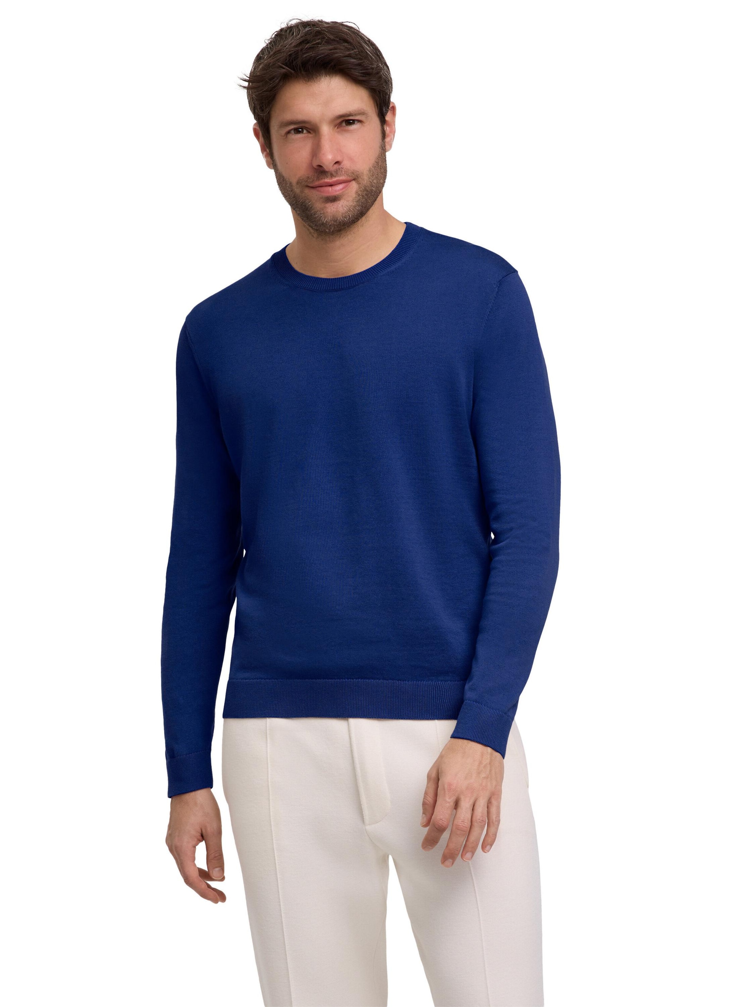 FALKE Pullover 'Pure Cotton'‌‌‌‌‌‌‌‌‌ in Blau: Vorderseite
