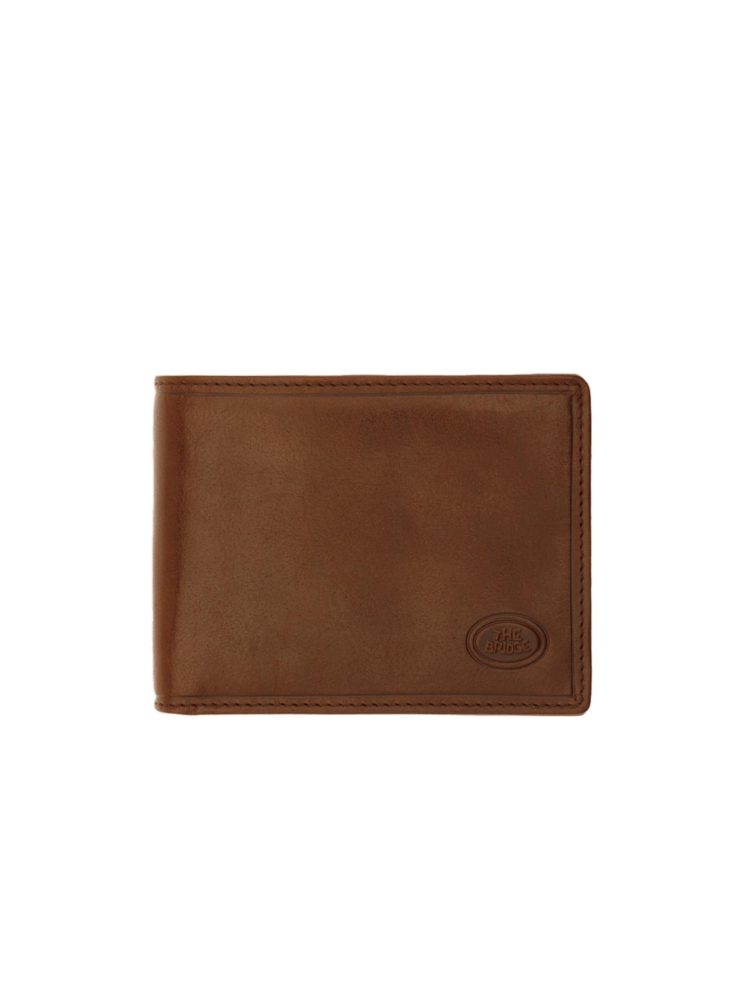 The Bridge Wallet in Brown: front