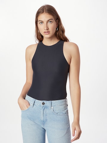 Abercrombie & Fitch Shirt Bodysuit in Black: front