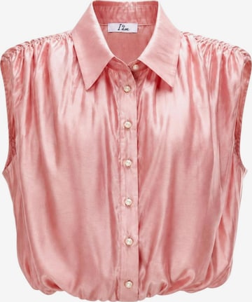 Maglietta 'Blusa Tencel Smanicata 26104' di I AM in rosa: frontale
