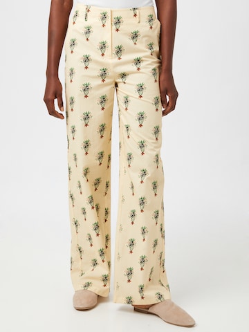 Trendyol Wide leg Trousers in Beige: front