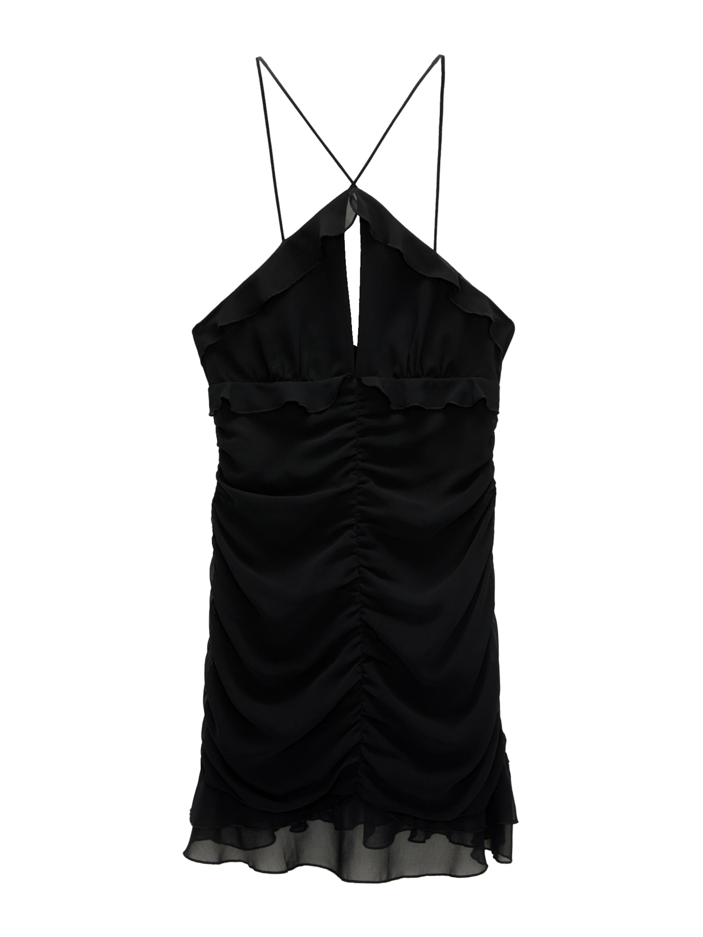 Pull&Bear Šaty – černá: přední strana