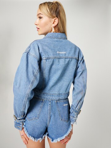 Hoermanseder x About You Between-season jacket 'Sally' in Blue