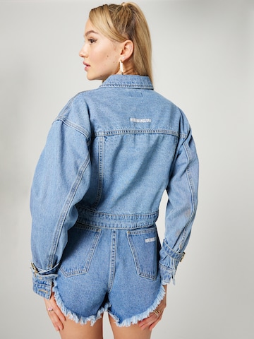 Hoermanseder x About You Between-Season Jacket 'Sally' in Blue