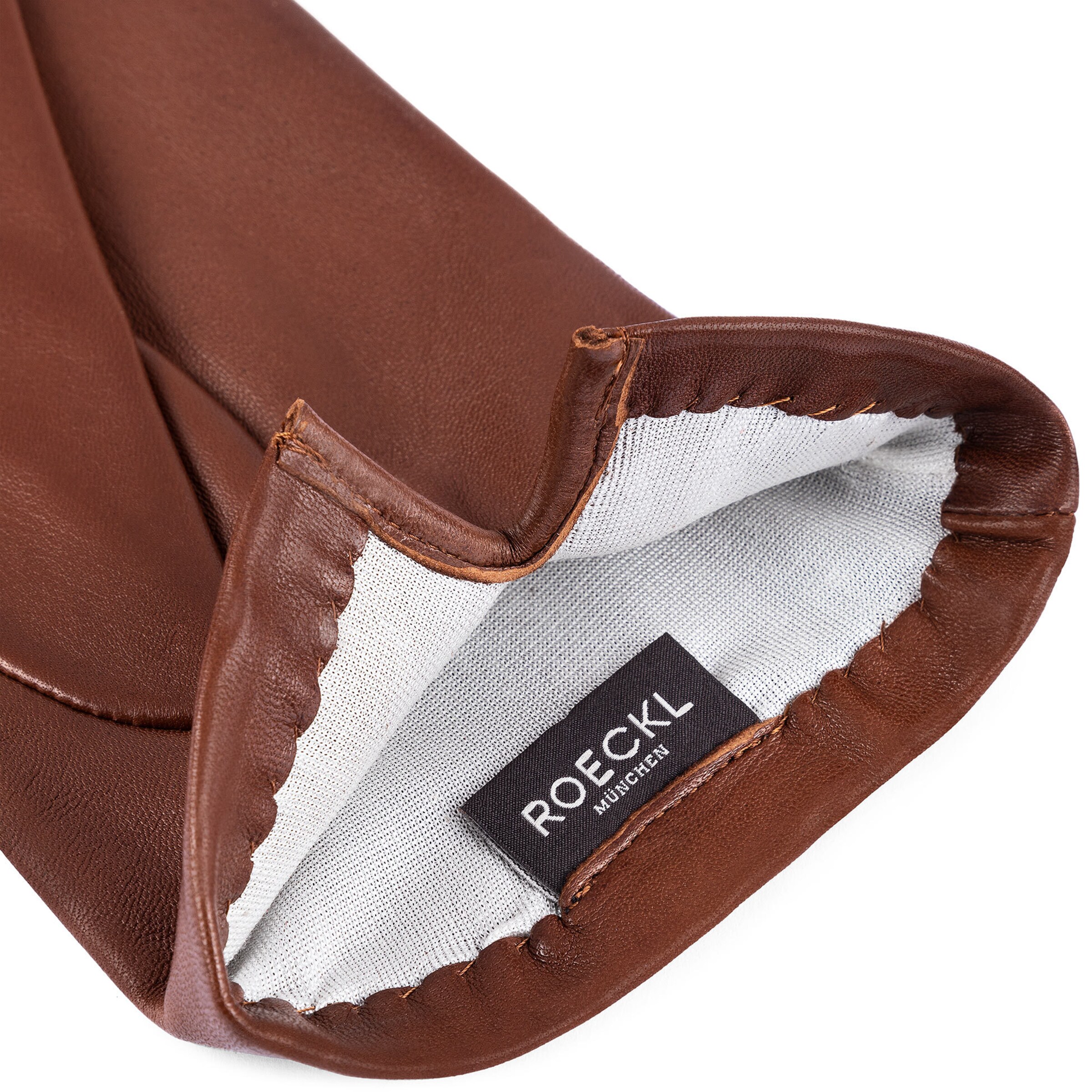 Roeckl Full Finger Gloves 'LISSABON' in Brown