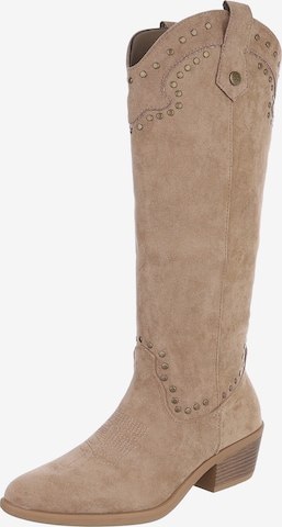 Ital-Design Cowboy Boots in Brown: front