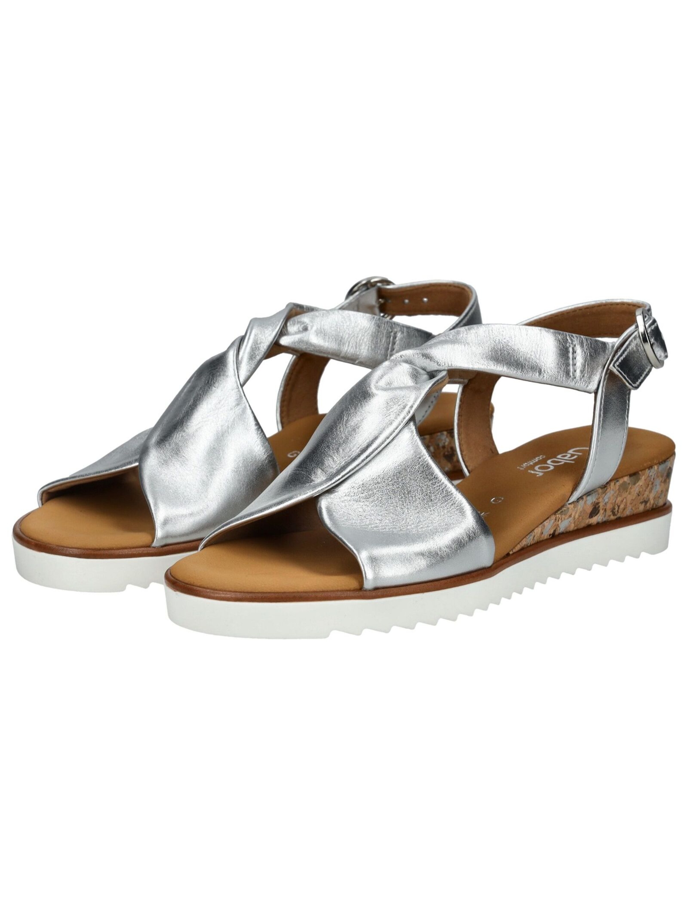 GABOR Strap Sandals in Silver