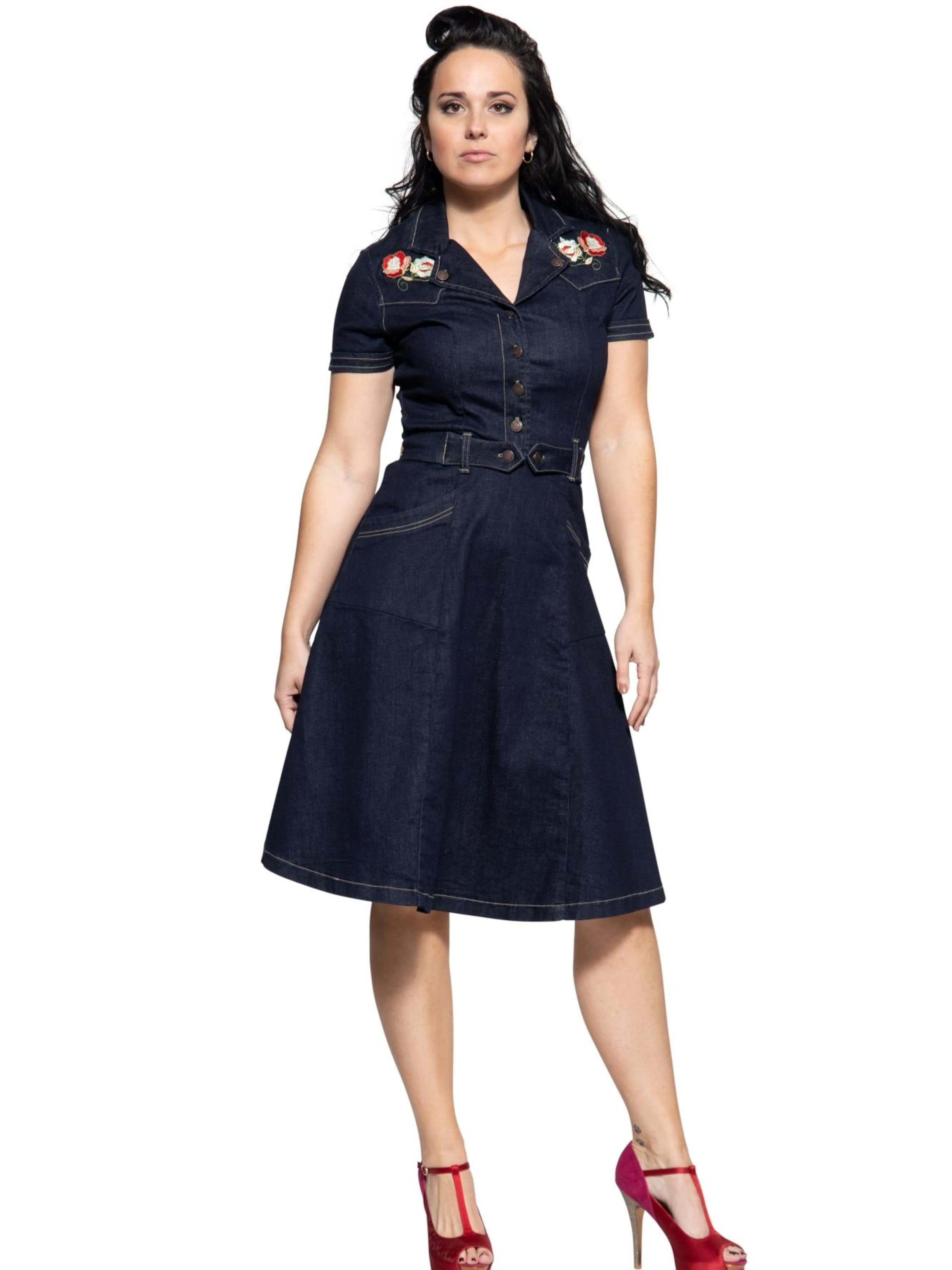 Queen Kerosin Dress in Blue: front