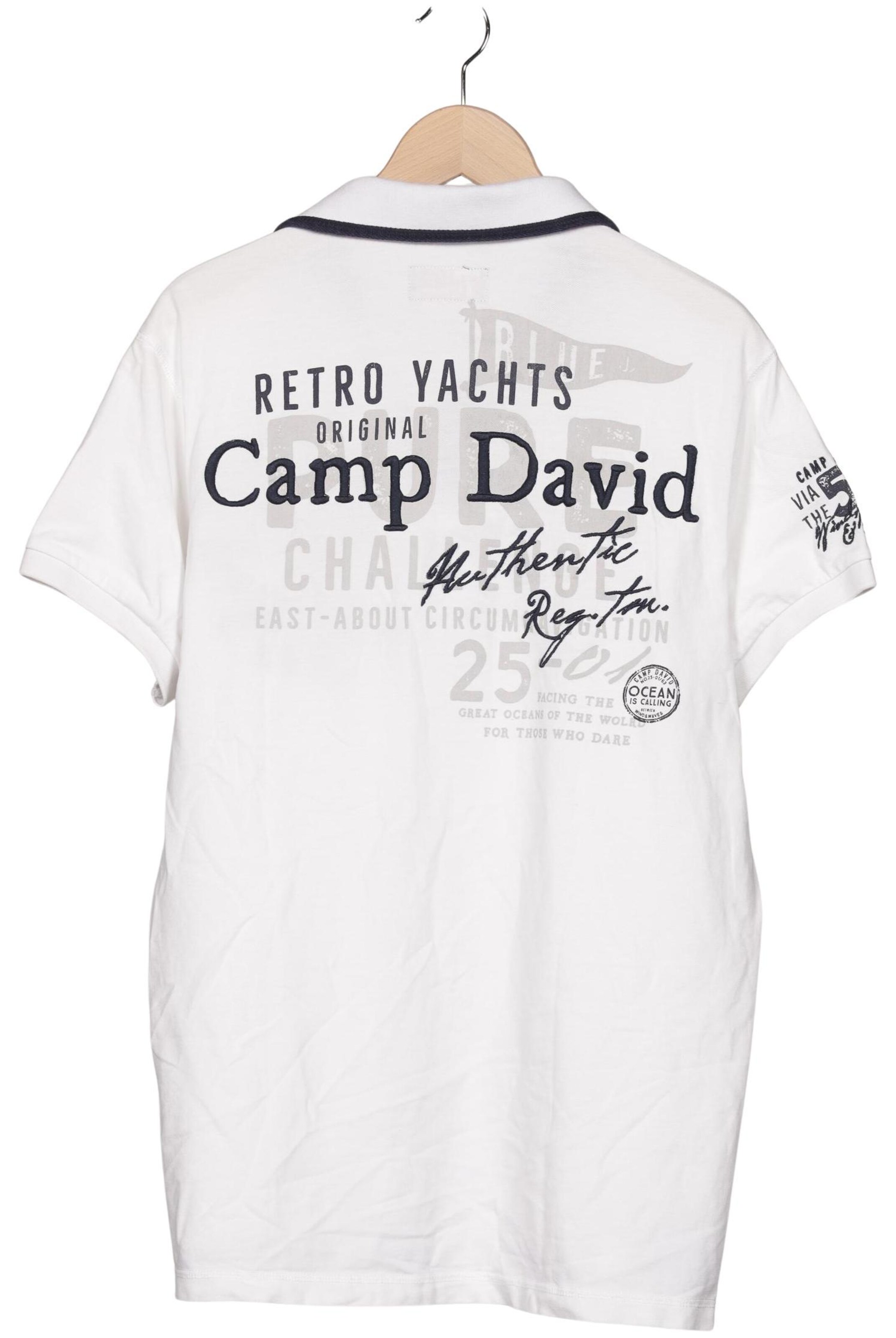 CAMP DAVID Shirt in 4XL in White