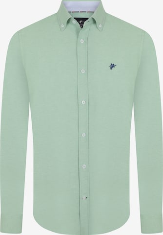 Chemise 'Hugo' DENIM CULTURE en vert : devant