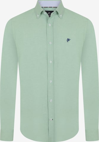 DENIM CULTURE - Camisa 'Hugo' en verde: frente