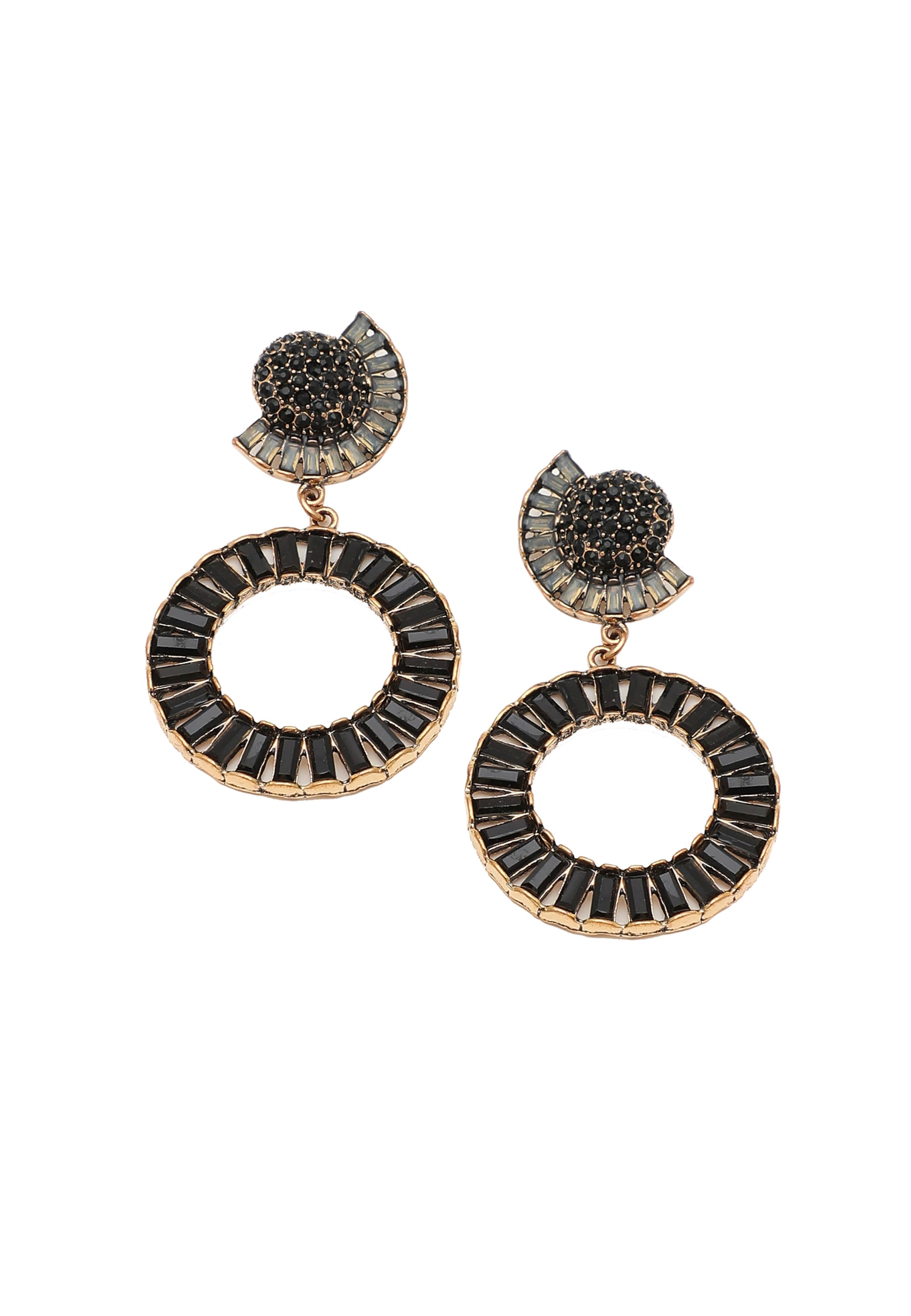 juoda SOHI Auskarai 'Mckenna': priekis