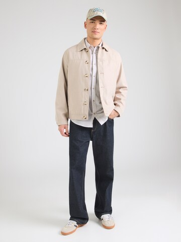 JACK & JONES - Regular Fit Camisa 'JJESUMMER' em bege