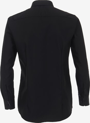 VENTI Slim fit Business Shirt in Black