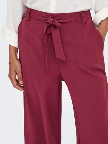 ONLY Wide leg Trousers 'ONLNova' in Red
