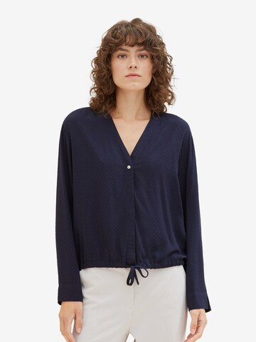 TOM TAILOR Blouse in Blauw: voorkant