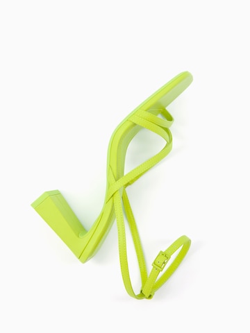 Bershka Strap Sandals in Green