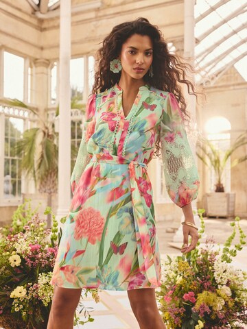 Robe love & roses en vert